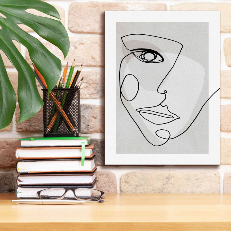 «Face Line 4» par Design Fabrikken, estampe numérique sur toile, H 16 po x l 12 po x P 0,75 po