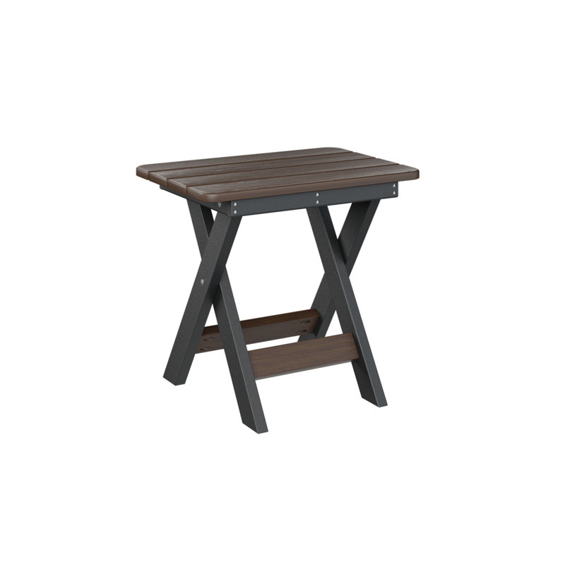 Outdoor Side Table, Black, Brazilian Walnut