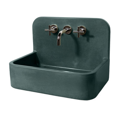 Newterra Handmade Concrete Wall/Vessel 22" Bathroom Sink
