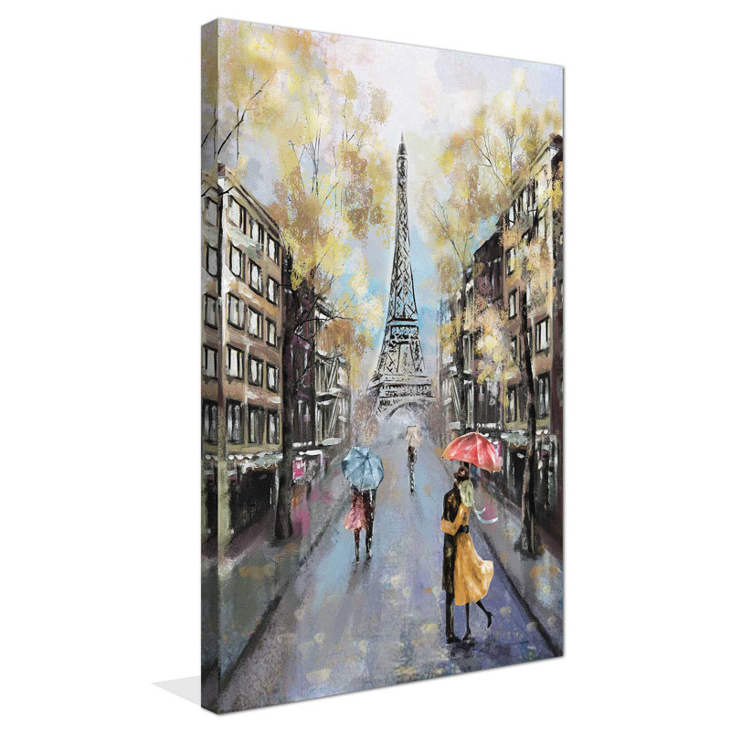 «Paris Rain», impression sur toile tendue, H 30 po x l 18 po x P 1 po