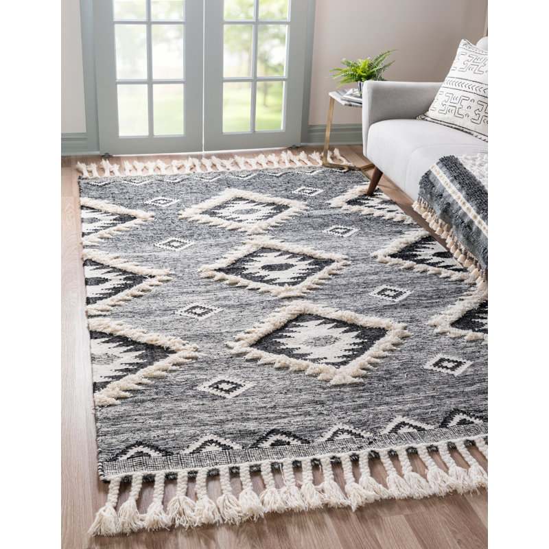 Shriver Performance Wool Geometric Indoor Rug, Rectangle 8' x 10'