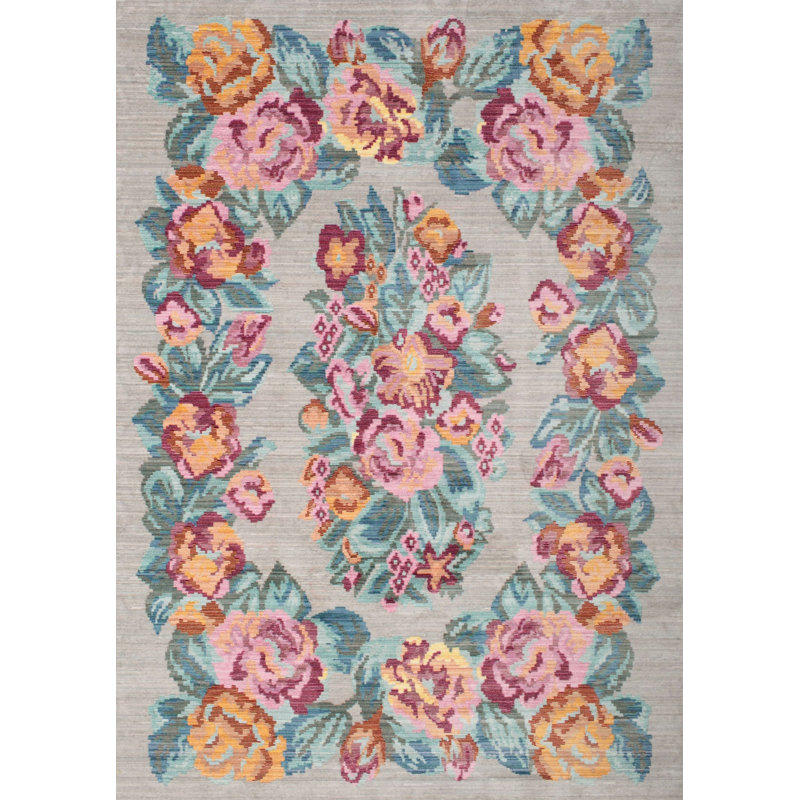 Tapis traditionnel bleu / rouge Sighwarth, Rectangle 2 pi x 3 pi