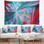 Tapisserie abstraite, rouge, bleu, fractale, plante exotique-28496232