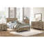 Lit rustique vieilli en pin vieilli-168826339
