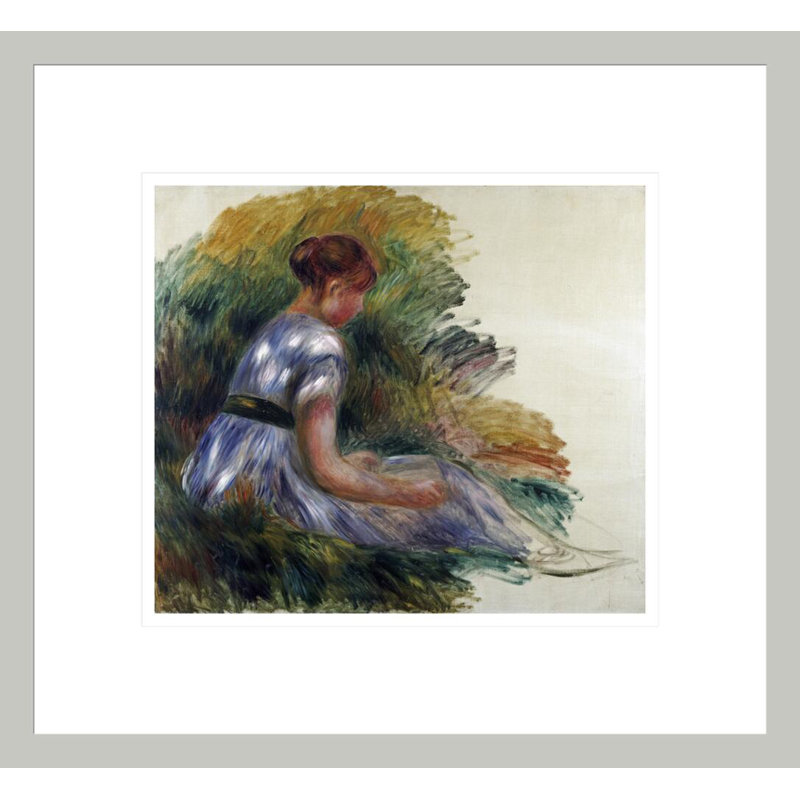 «Alice Gamby In The Garden» par Pierre-Auguste Renoir, impression giclée encadrée, H 13,75 po x l 14,93 po