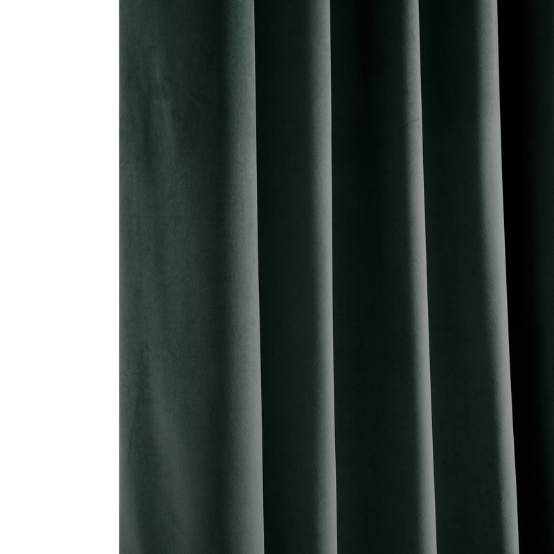 Rideaux en velours moelleux Matra pour chambre à coucher ‑ rideaux obscurcissants pour les fenêtres de salon, panneau simple