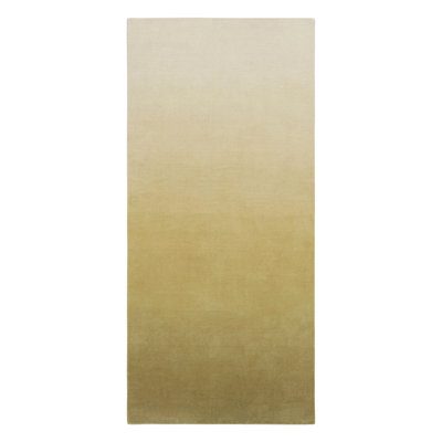 Rug & Kilim's Contemporary Ombre Runner Rug In Chartreuse And Light Pink Hues
