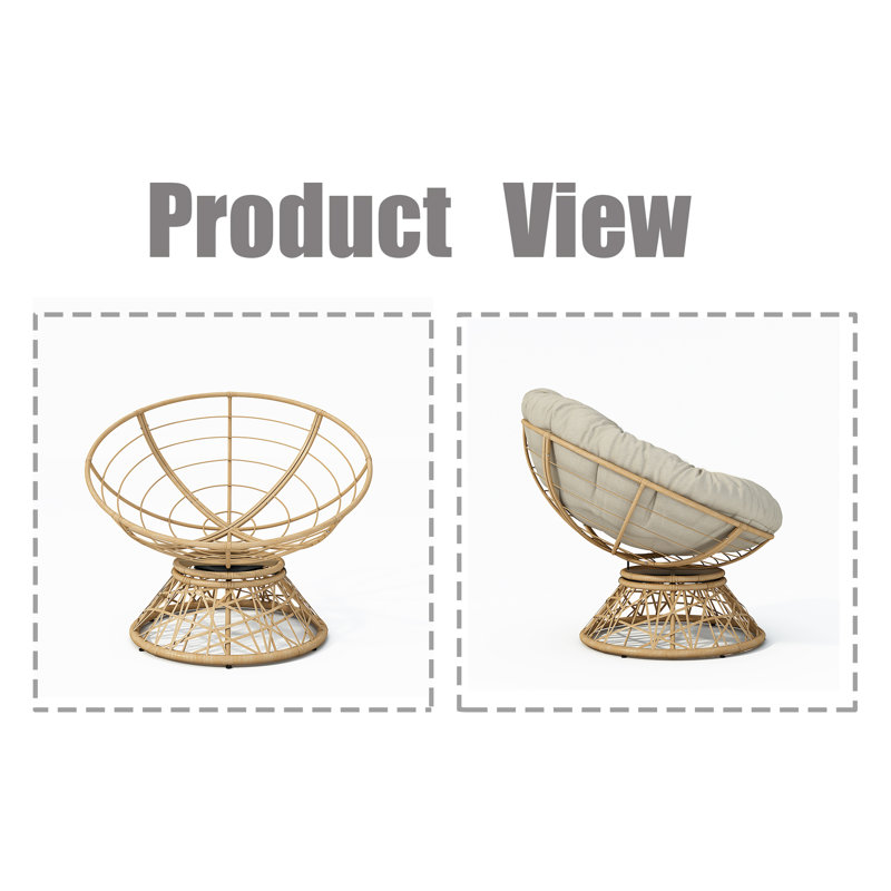Fauteuil Papasan 40 ", Beige