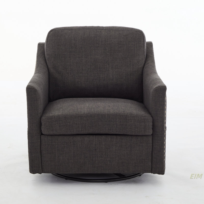 Chaise pivotante avec port USB, Gris foncé
