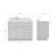 Meuble-lavabo sur pied simple 42 po avec plateau en quartz Abell-94003672