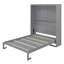 Grand lit escamotable mural avec tablettes