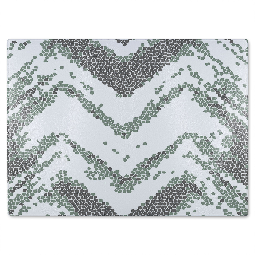 Grunge Lines Glass Chopping Board