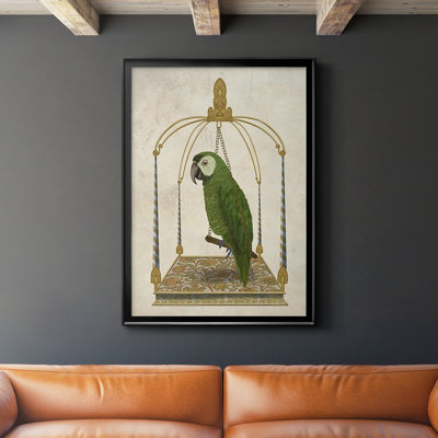 " Green Parrot On Swing "