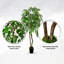 Arbre de glycine artificiel fait à la main avec bois véritable-1948858638