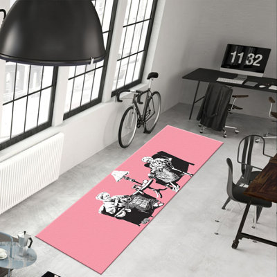 Artistic Splash Printed Rug with Deep Colors Featuring Soft Pile for Enriching Your Living Room or Bedroom Floor Decor