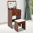 Vanity Table With Mirror And Stool-114337649