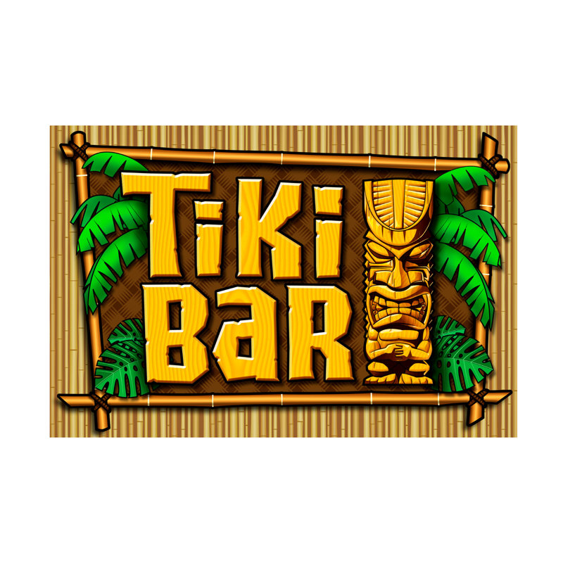 Art sur toile Tiki Bar sur toile par RetroPlanet, H 12 po x l 19 po x P 2 po