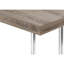Table d'appoint pour le salon et la chambre à coucher, stratifié, structure en métal, L 16 po x l 17,88 po x H 26,5 po n'importe où -, taupe foncé