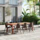 Anautica 88'' Rectangular 8 - Person Outdoor Dining Set