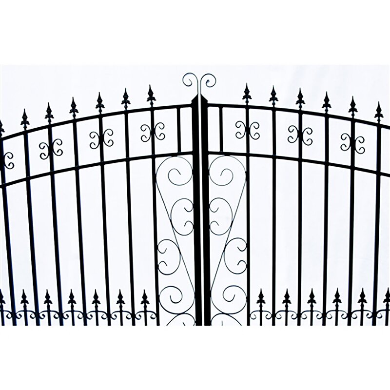 ALEKO Venice Black Metal Gate & Reviews | Wayfair