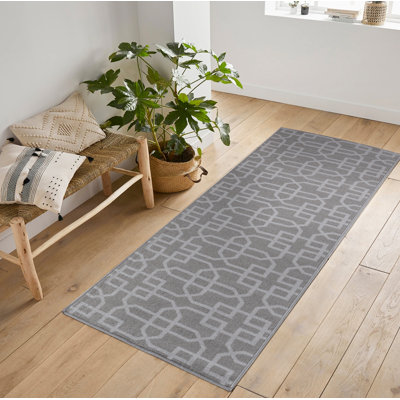 Faiqah Non-Slip Geometric Doormat