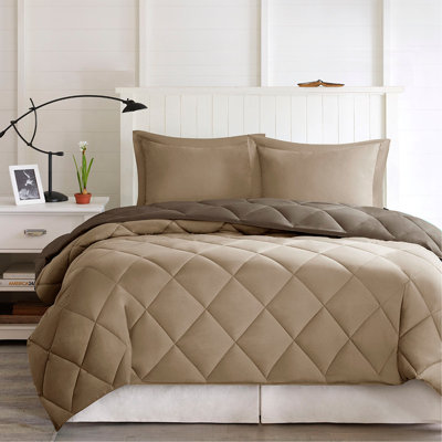 Ensemble d'édredon réversible en duvet synthétique pour lit simple / simple XL 3M Scotchgard
