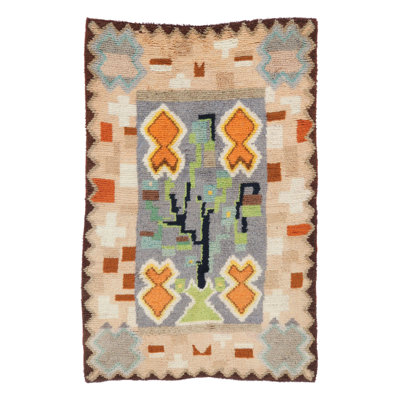 Vintage One-of-a-Kind 3'11" X 5'11" Hand Knotted Area Rug