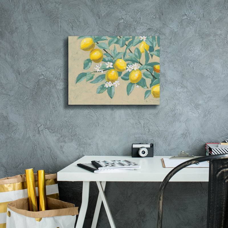 «Epic Graffiti» «Lemon Branch» par Wellington Studio, art mural sur toile, H 12 po x l 16 po x P 0,75 po