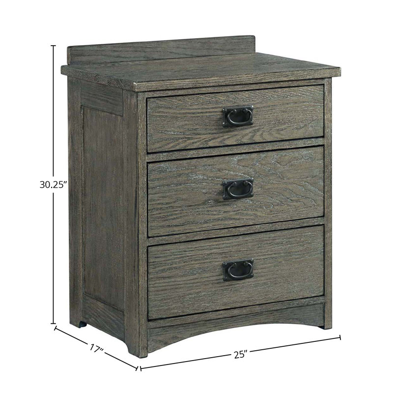 Iskender 25'' W Solid Wood Nightstand