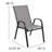 Elgin 5 Piece Patio Dining Set - Glass Table, 4 Flex Stack Chairs-1863243082