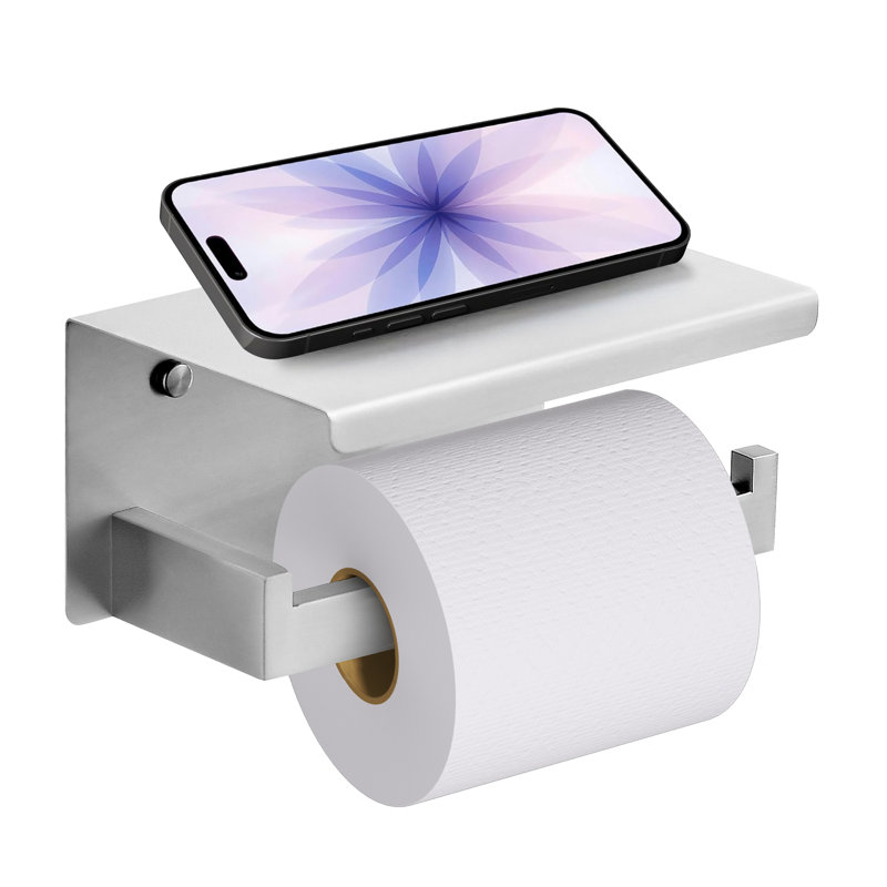 Bathroom Toilet Paper Holder Wall Mount, Brushed Nickel