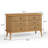 Mid-Century 6 Drawer Dresser, Horizontal Chests of Double Drawers,Storage Drawer Organizer for Closet, Hallway, Entryway,Bedroom,Living Room