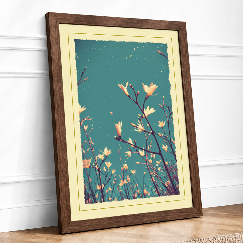 Blossoms And Birds Botanical - Print, Walnut, A4 - 29.7 x 21.0 cm