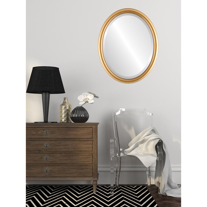 Rowles Oval Mirror, 17" x 21", Desert Gold