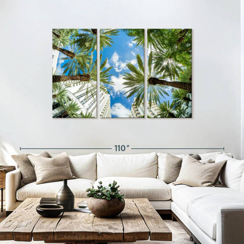 Under Miami Palms, 48" H x 74" W