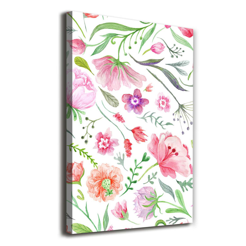 Field Flowers - Wrapped Canvas Print, 100cm H x 70cm W
