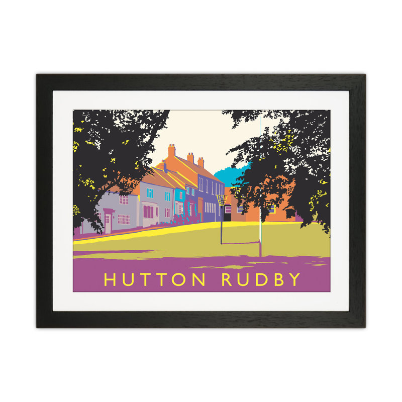 Hutton Rudby 1 Piece Wall Art, 33.5cm H x 43.5cm W x 3cm D, Black Framed