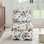 Chaise en flanelle - rouge - motif floral - coussin de taille assorti-518970598
