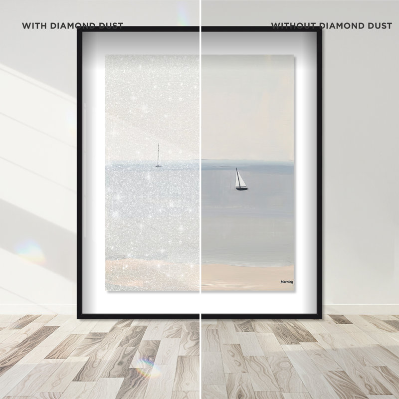 A minimalist oil pain II Shadowbox Nautical & Beach Print by Oliver Gal, Black Frame, 16 x 20, 31.5"H x 25.5"W, Black Frame
