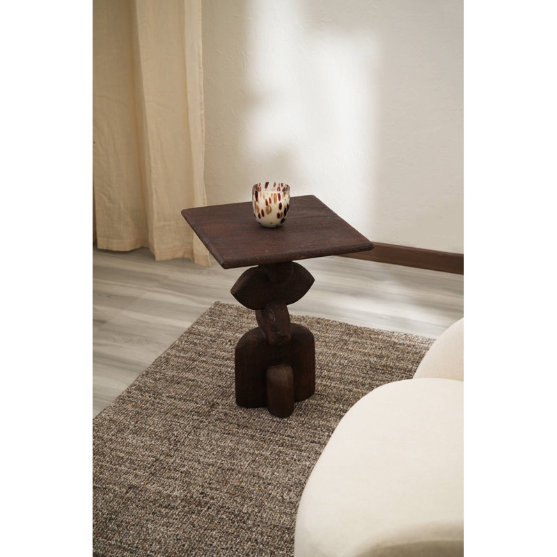 Table de bout en bois massif | Table d'appoint | 16 x 16 x 22 po