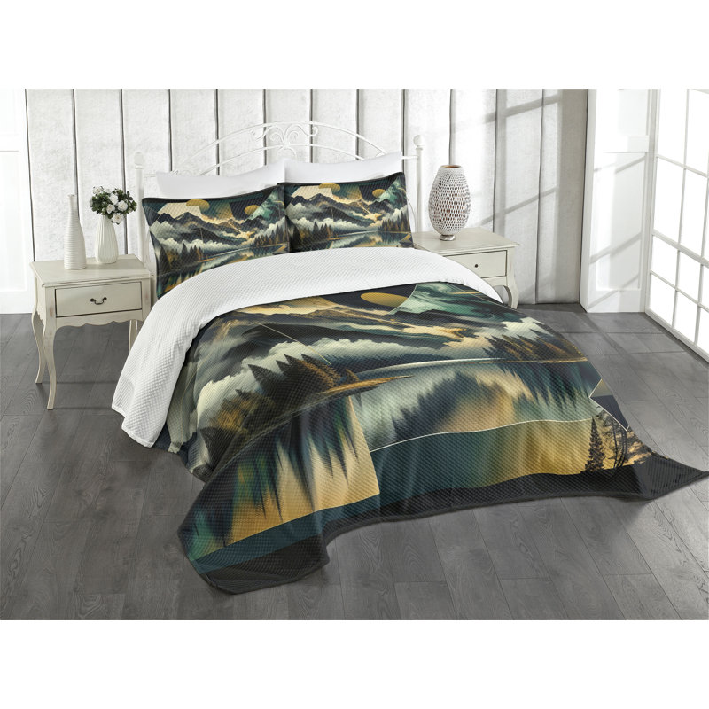 Polyester Coverlet, Queen Coverlet / Bedspread + 2 Standard Shams