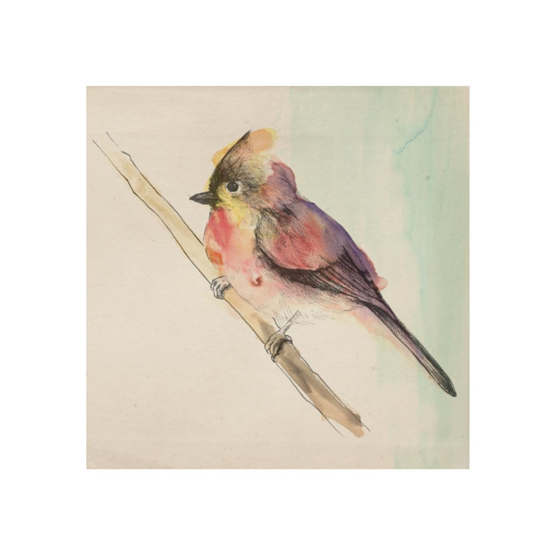 Pretty Little Bird I Print by Michelle Bennett, 36" H x 36" W x 1.5" D, Image Brush Gel