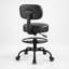Chaise de dessin ergonomique avec dossier, tabouret de bureau pivotant à roulettes avec repose-pieds réglable - Noir/1 pièce-273369683-274005019