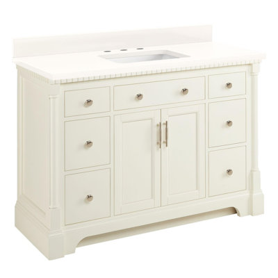 Claudia 48" Mahogany Single Basin Vanity Set with Cabinet, Vanity Top