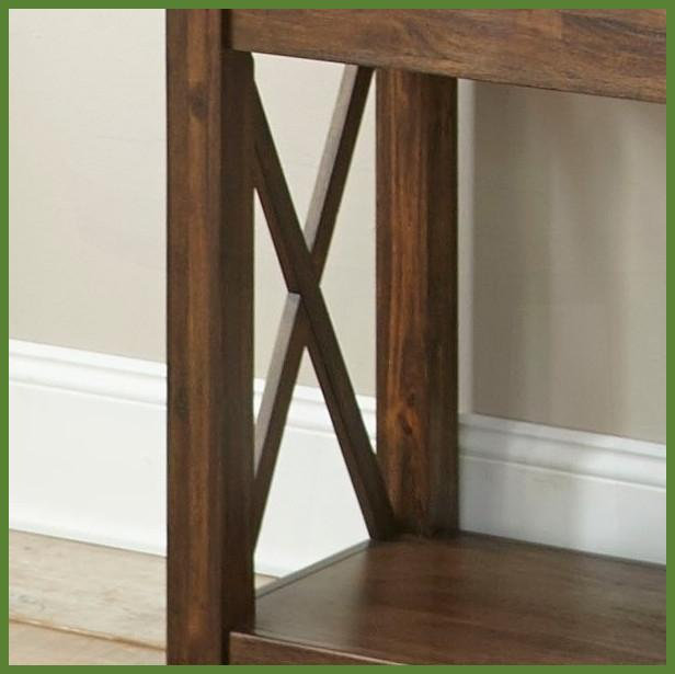 Table basse rustique en chêne moka pour le salon, bois franc durable et amp; Placage d'acacia