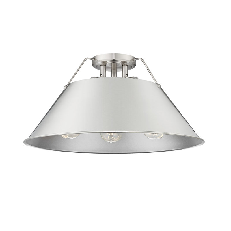 Weatherford Flush Mount, Pewter, Pewter