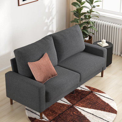 Canapé moderne rembourré à accoudoirs carrés 76,7 po Brinnlee