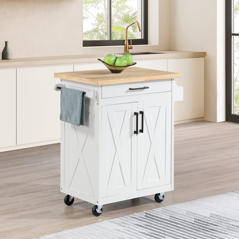 Bolten Kitchen Cart, White