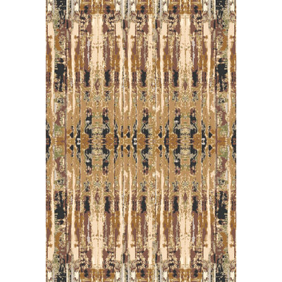 Govandi Hand Knotted Silk Abstract Area Rug
