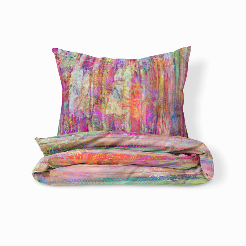 Ensemble de housse de couette mauve, Housse de couette grand + 2 taies décoratives
